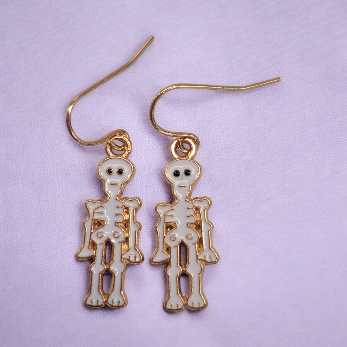 Enamel Skeleton Earrings