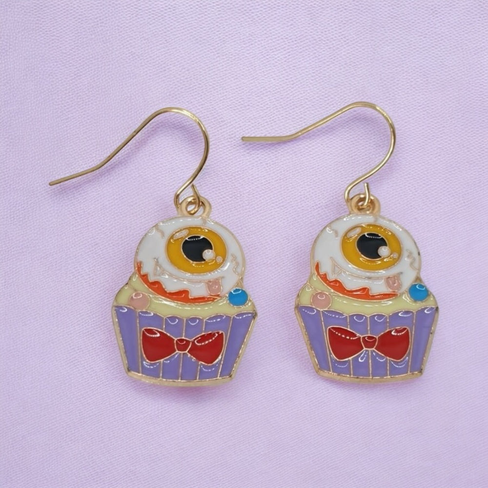 Eyeball Cupcake Dangly Earrings