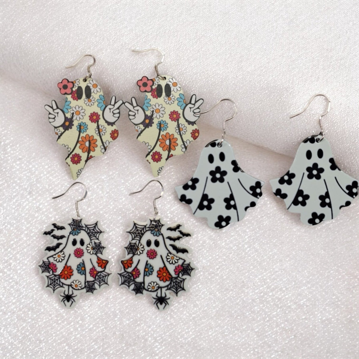 Flowery Ghost Earrings