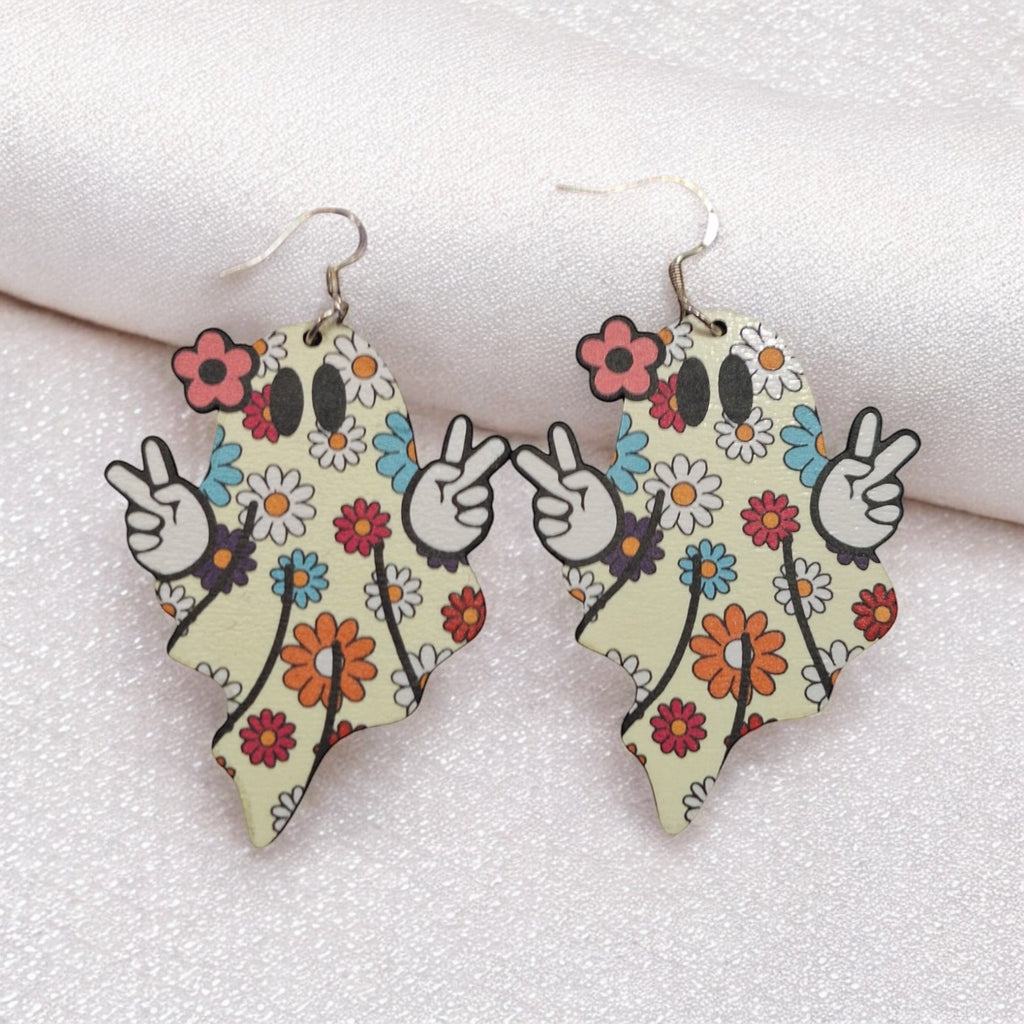 Flowery Ghost Earrings