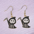 Grim Reaper Dangly Earrings