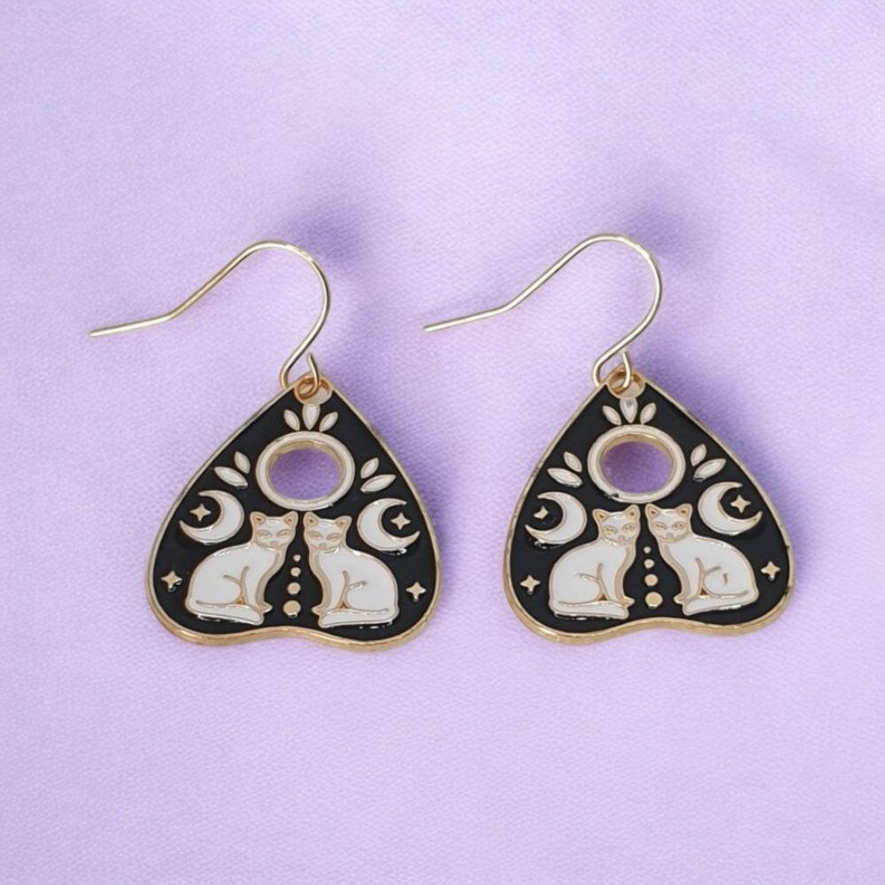 Ouija Cat Dangly Earrings