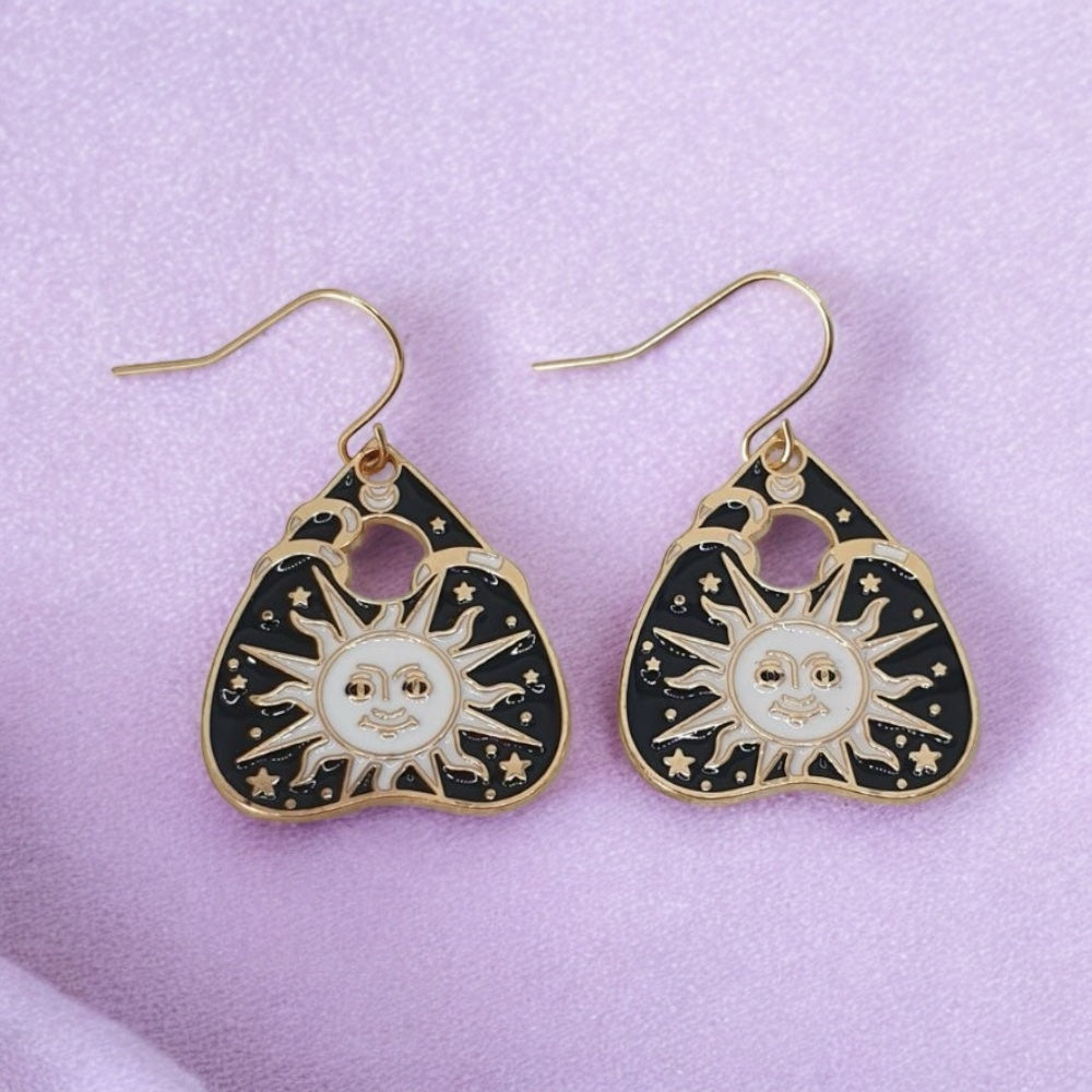 Ouija Sun Dangly Charm Earrings
