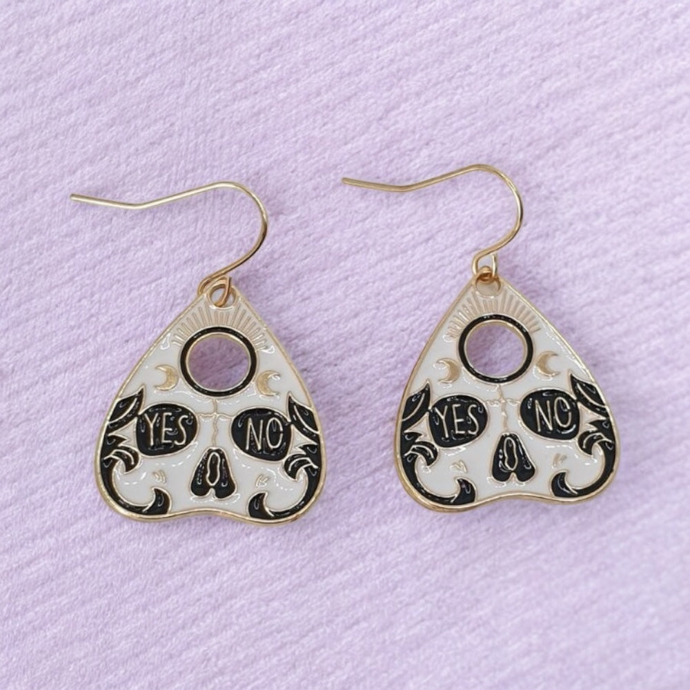 Ouija Skull Dangly Earrings