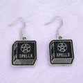 Spell Book Dangly Charm Earrings