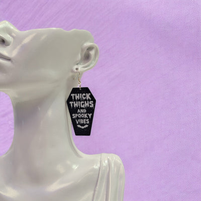 Thick Thighs And Spooky Vibes Earrings