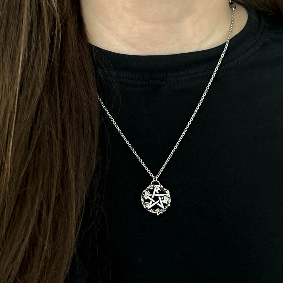 Green Witch Pentacle Necklace
