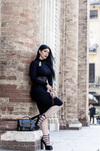 Necessary Evil Nyx Goth Midi Dress