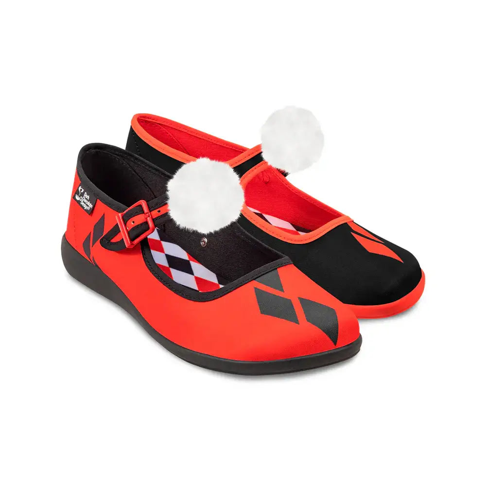 Chocolaticas® Jinxie Women's Mary Jane Flat Shoes - UK 9.5 Left Only!