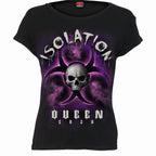 ISOLATION QUEEN - Boatneck Cap Sleeve Top Black