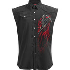 SCREAMING DEATH - Sleeveless Stone Washed Worker Black