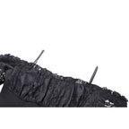 Dark In Love Lilinoe Goth Dress - Off Shoulder Lace-Up Back