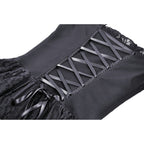 Dark In Love Lilinoe Goth Dress - Off Shoulder Lace-Up Back
