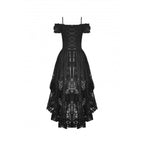 Dark In Love Lilinoe Goth Dress - Off Shoulder Lace-Up Back