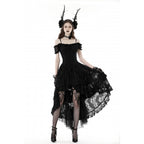Dark In Love Lilinoe Goth Dress - Off Shoulder Lace-Up Back