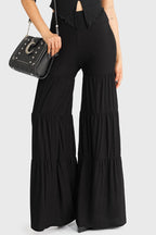Killstar Maleficum Tiered Wide-Leg Trousers - Size 8 left only