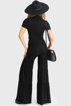 Killstar Maleficum Tiered Wide-Leg Trousers - Size 8 left only