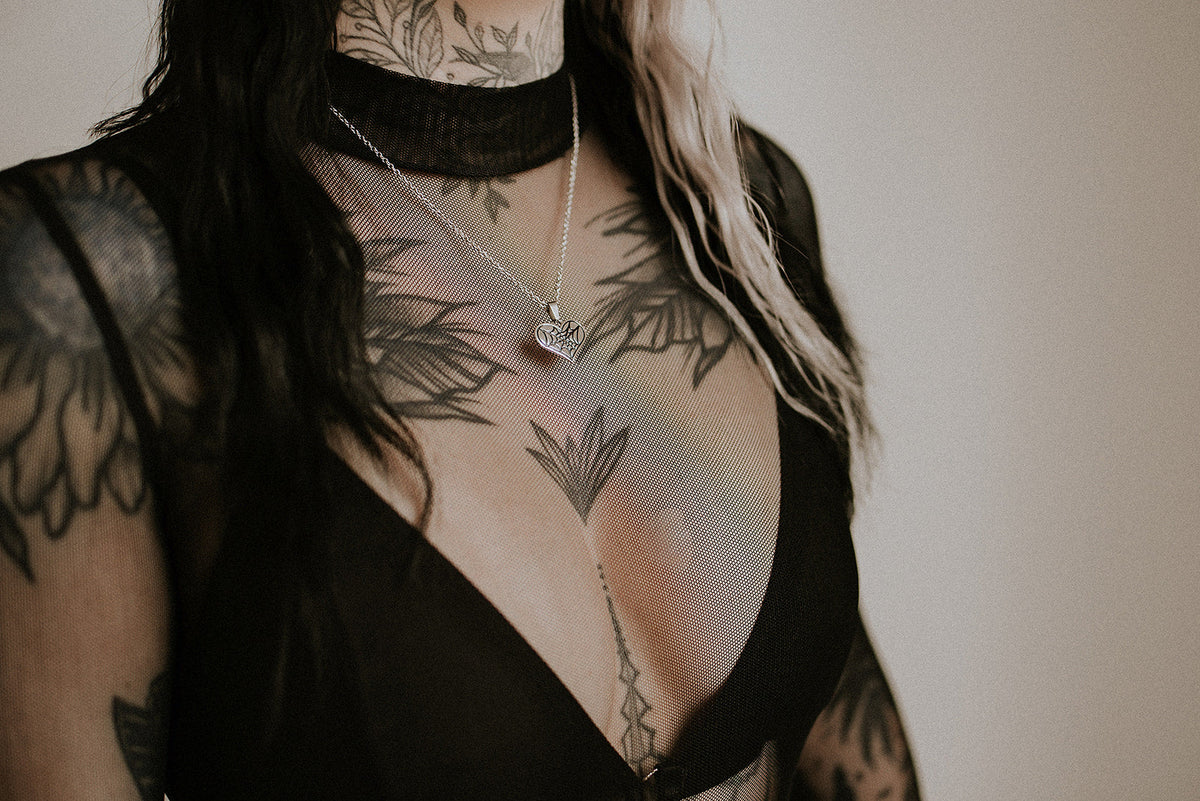 Cobweb Heart Necklace