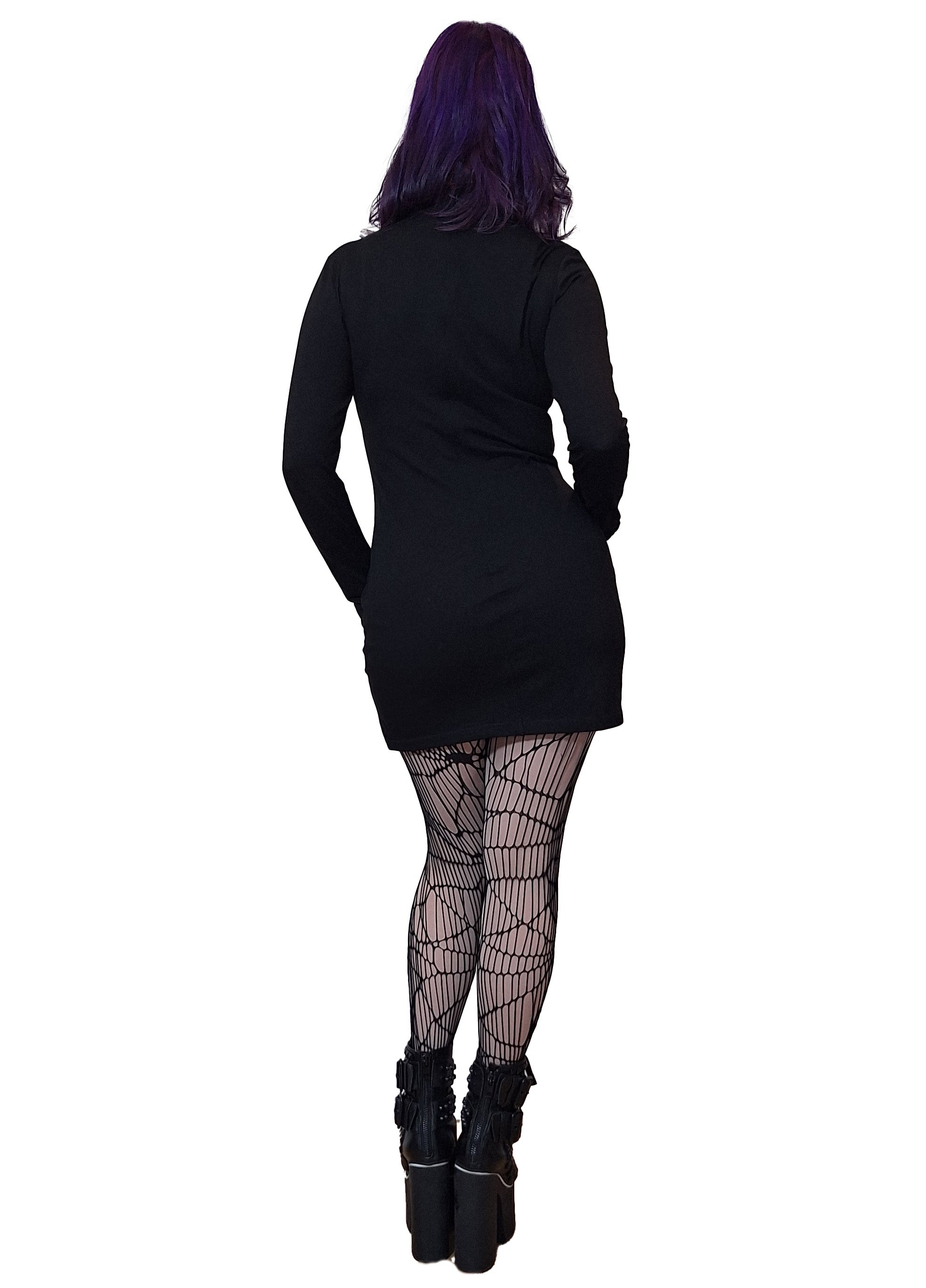 Necessary Evil Athena Vampire Skull Print Mini Dress