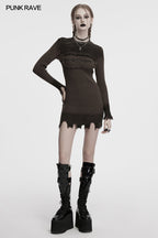 Punk Rave Lunar Eclipse Embroidered Dress