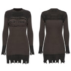 Punk Rave Lunar Eclipse Embroidered Dress