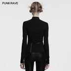 Punk Rave Morrigan Bat Chain Goth Top In Black