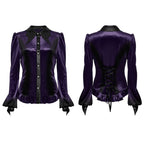 Punk Rave Fawn Gradient Printed Shirt in Violet