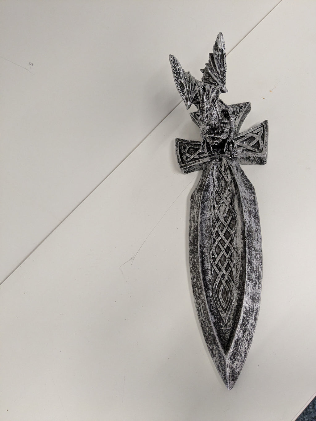 Silver Dragon Sword Incense Stick Holder