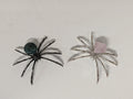 Crystal Tumblestone Spider – Moss Agate & Rose Quartz