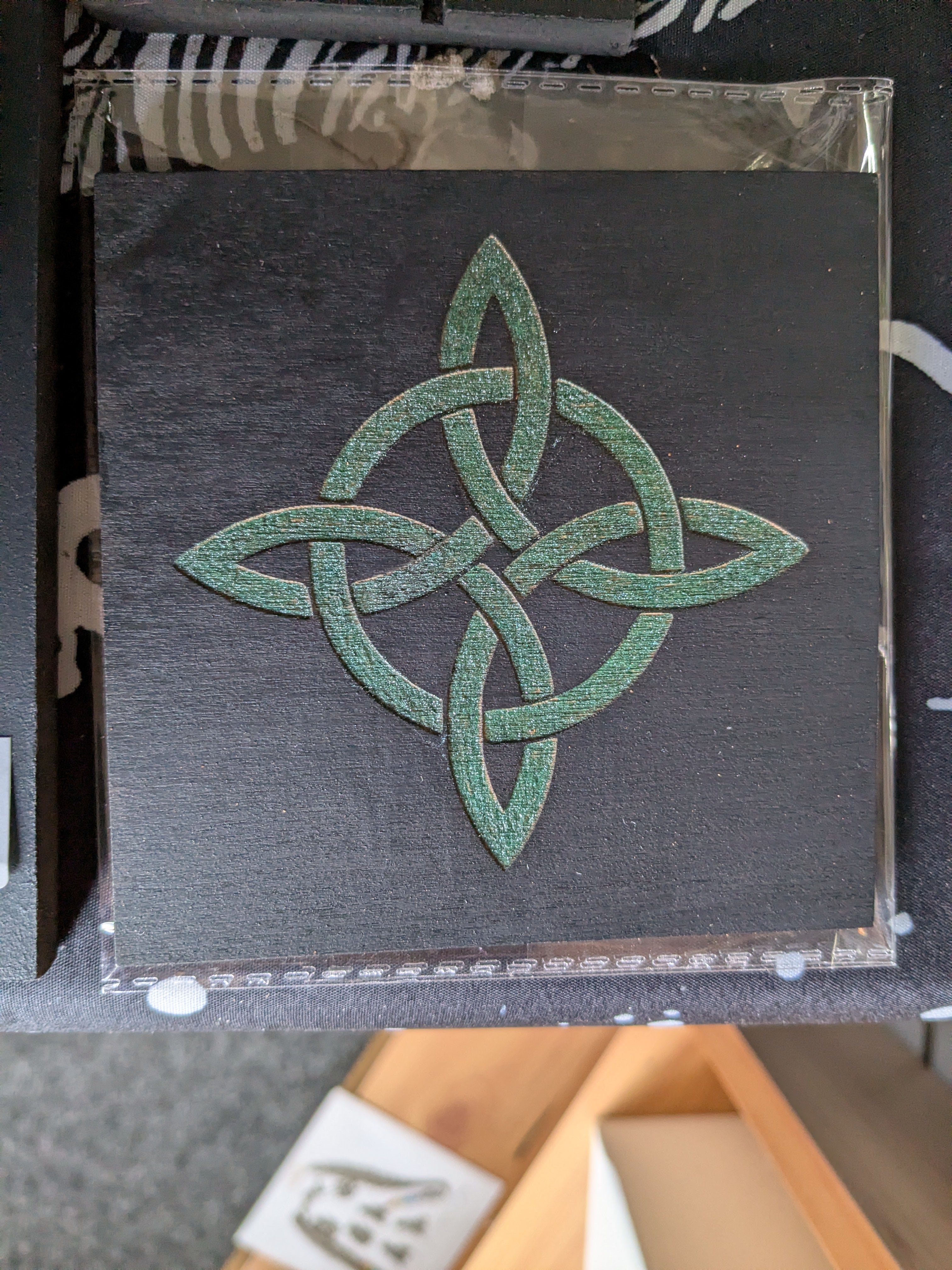 Celtic Witch's Knot Coaster – Handmade