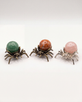 Crystal Sphere Spider – Rose Quartz, Sunstone