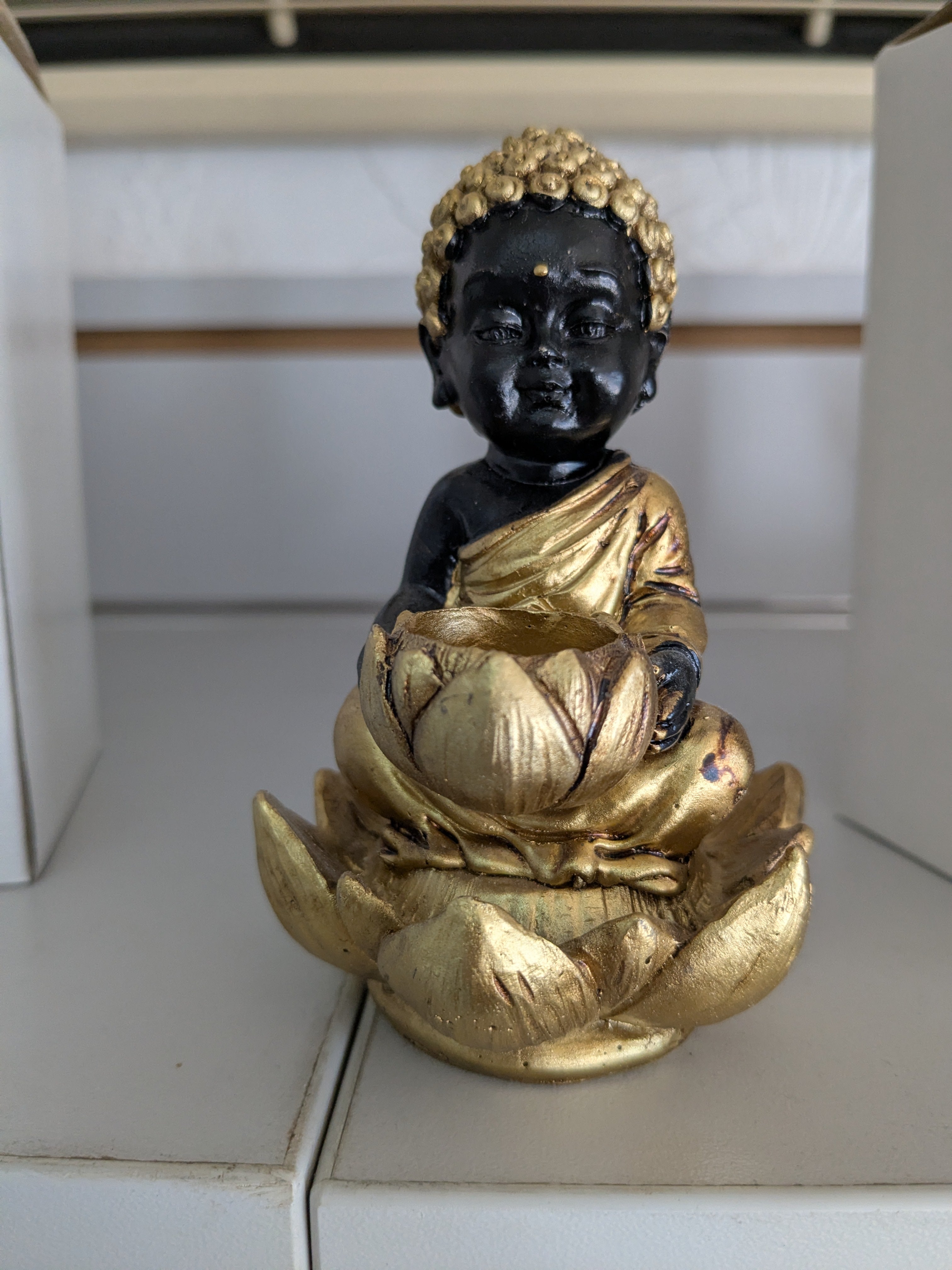 Baby Buddha Lotus Backflow Incense Burner