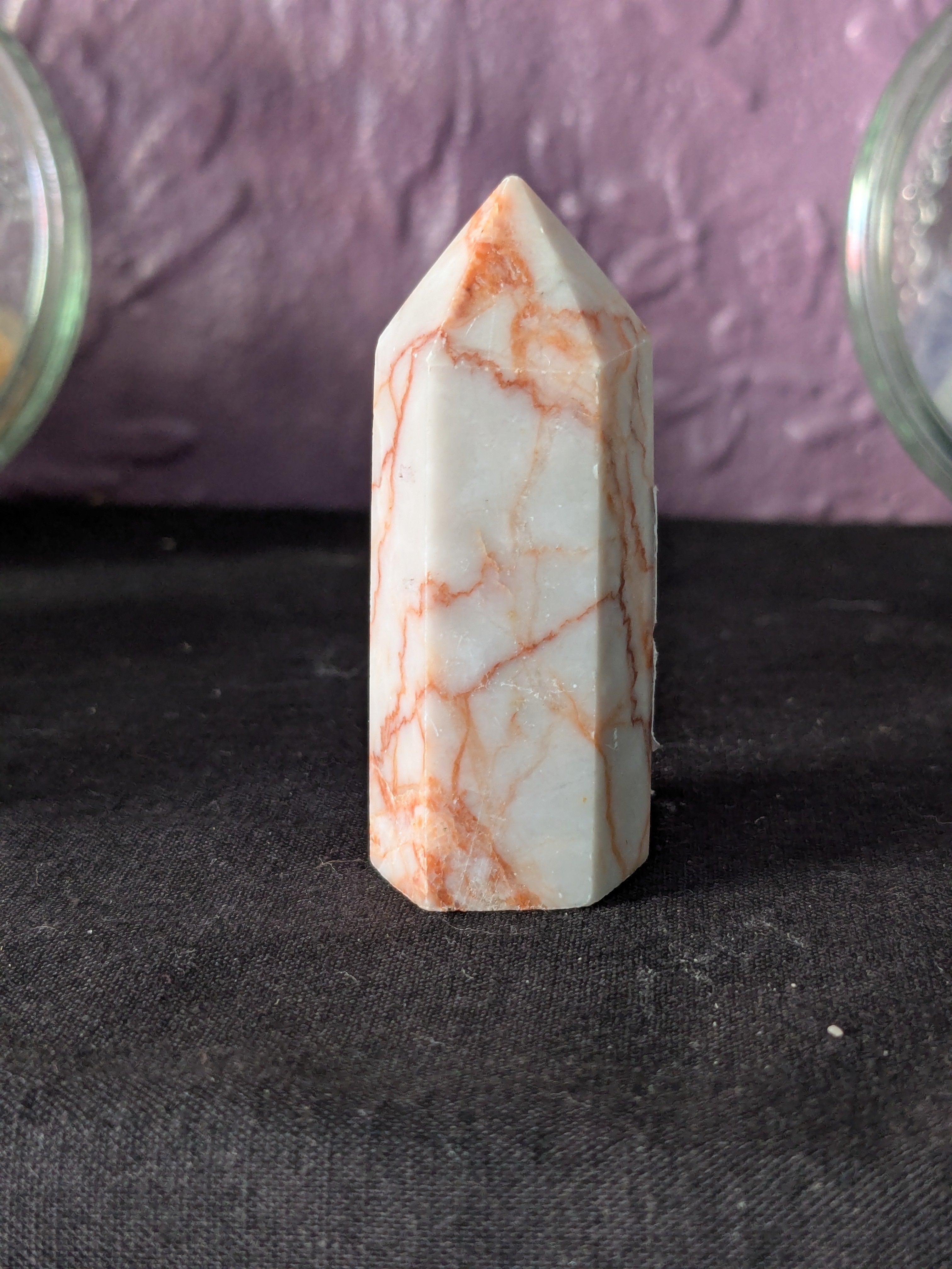 Red Network Crystal Point Tower – 5.5cm 41g | One of a Kind