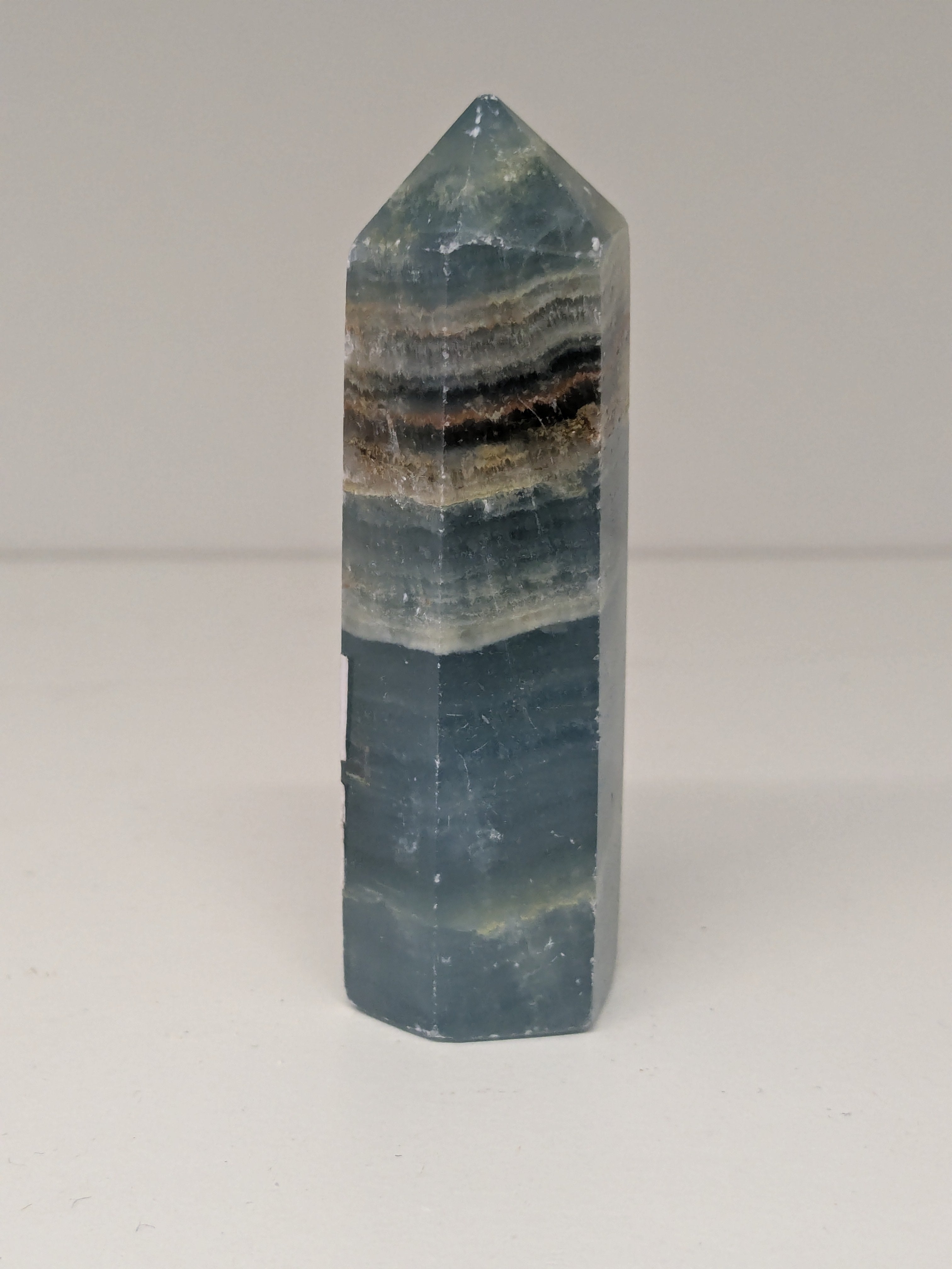 Blue Onyx Crystal Point Tower – 7.5cm 74g | One of a Kind