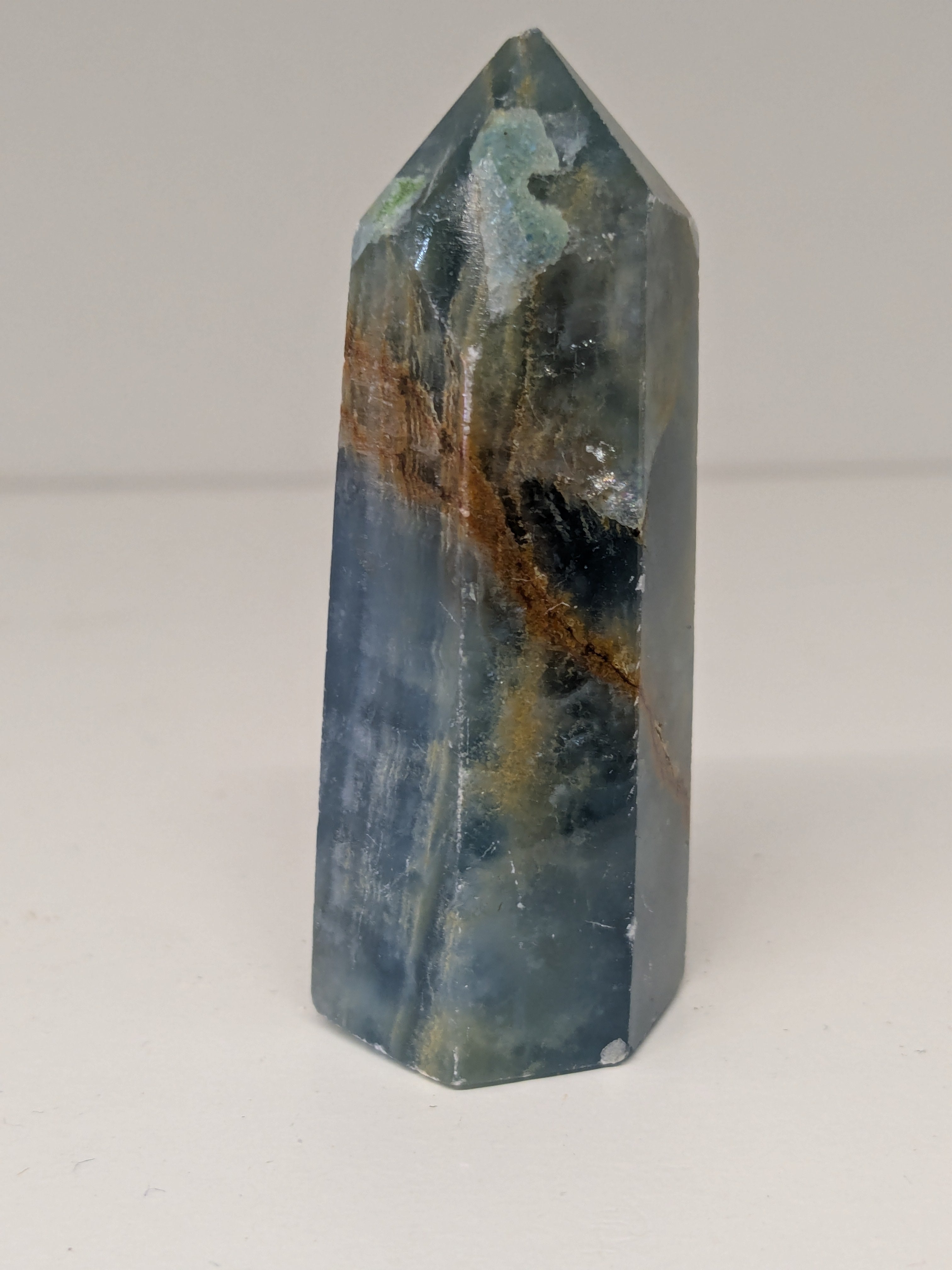 Blue Onyx Crystal Point Tower – 7cm 76g | One of a Kind