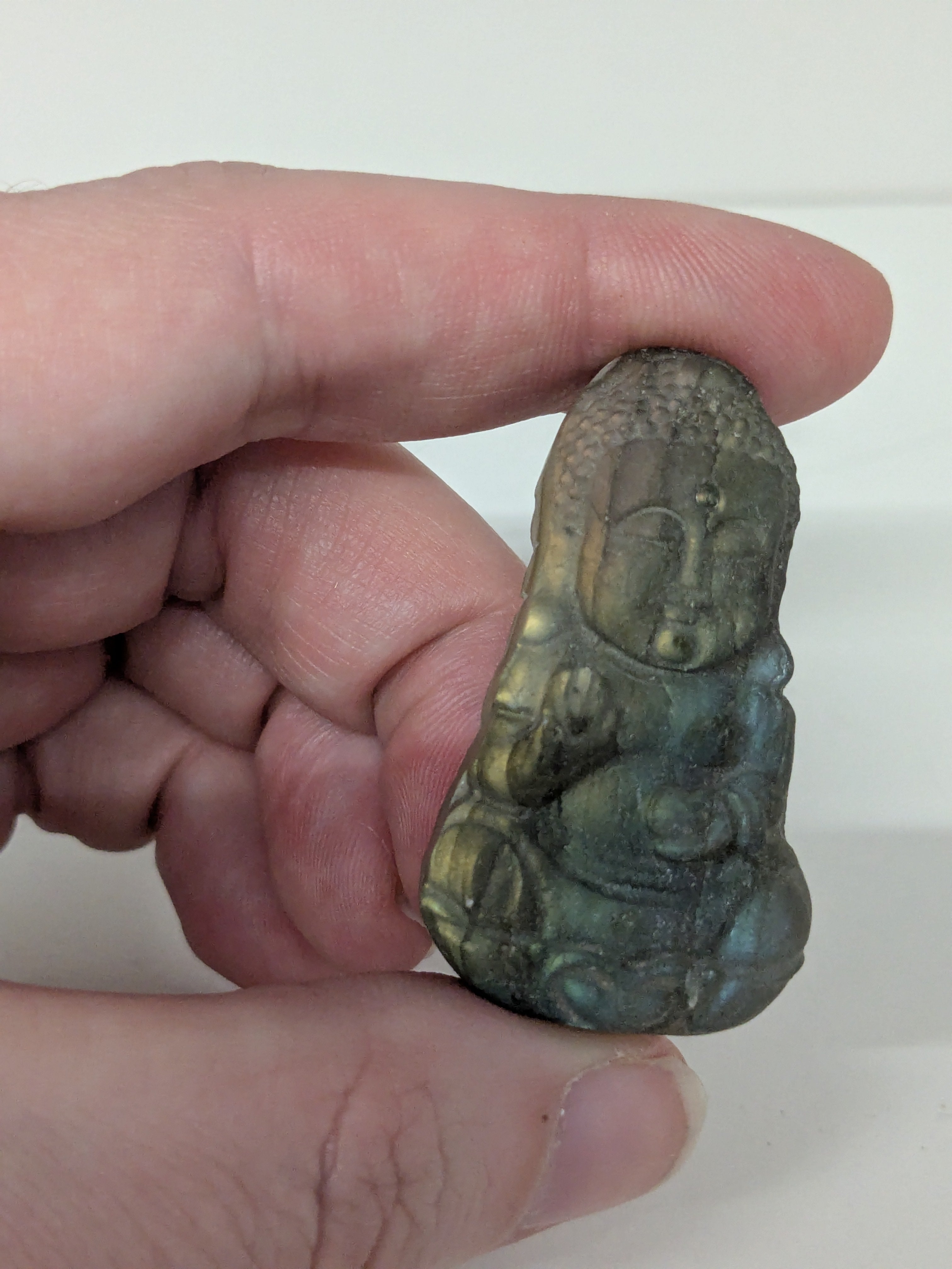 Labradorite Buddha Carving