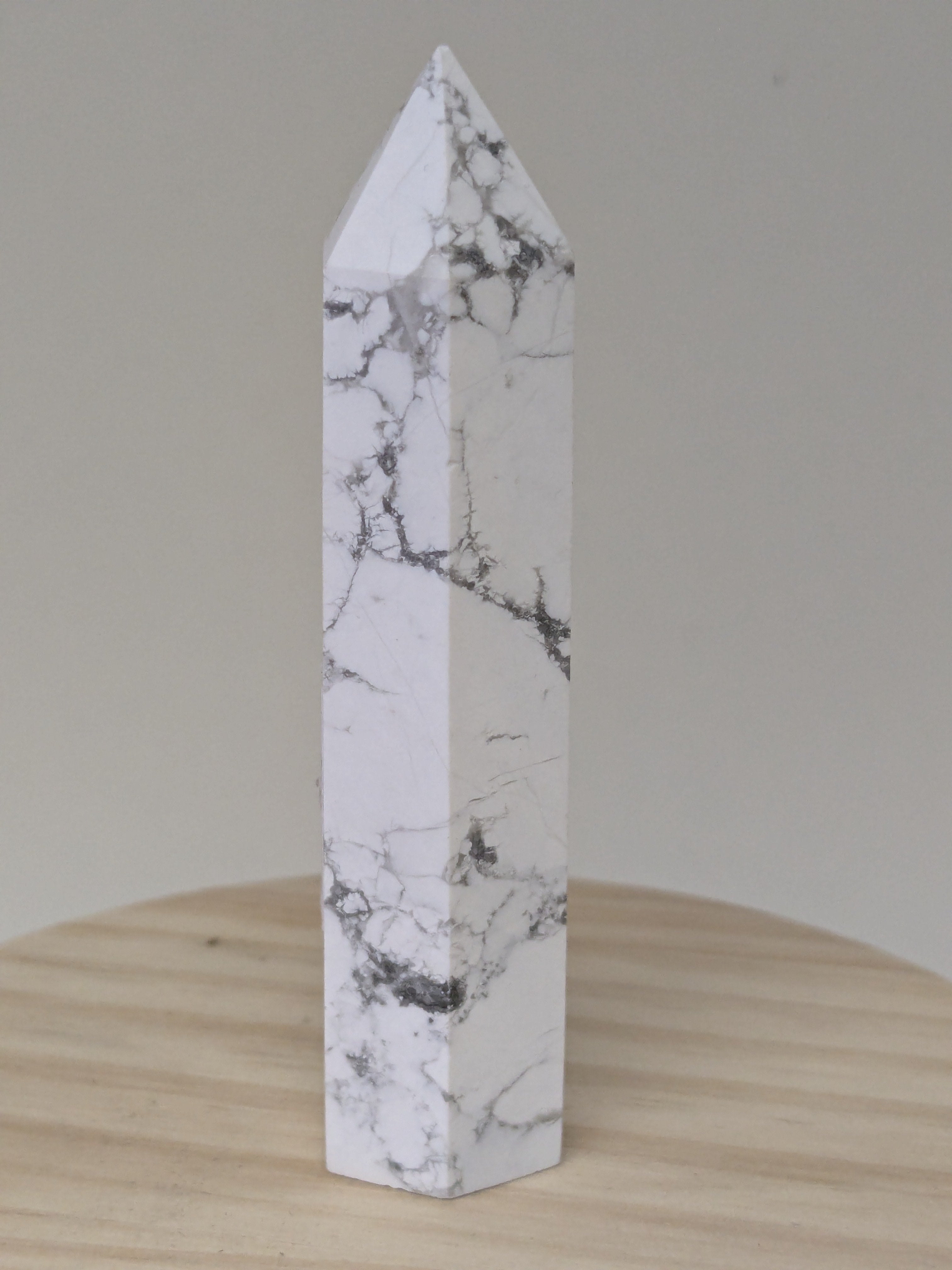Howlite Crystal Point Tower