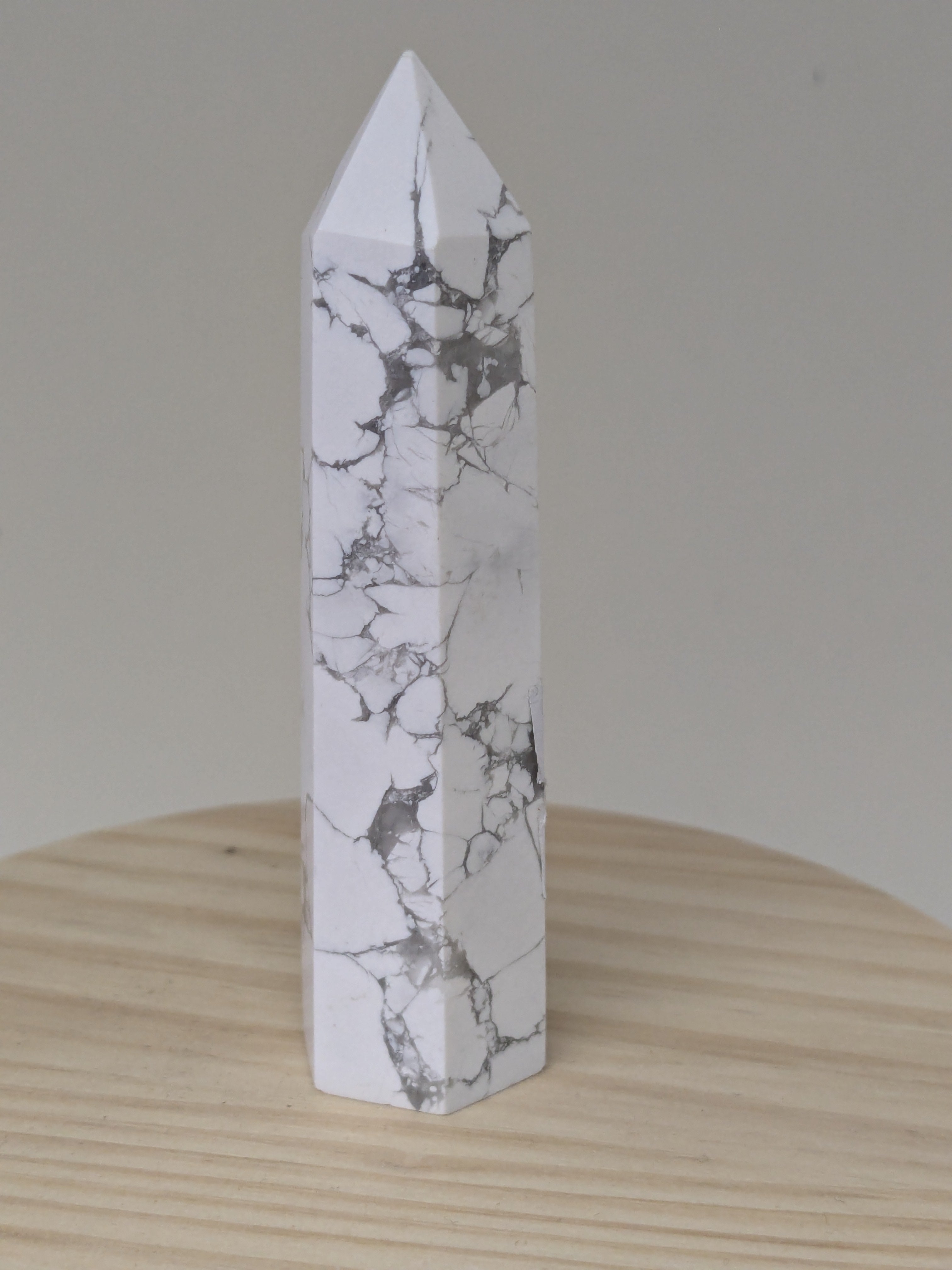 Howlite Crystal Point Tower