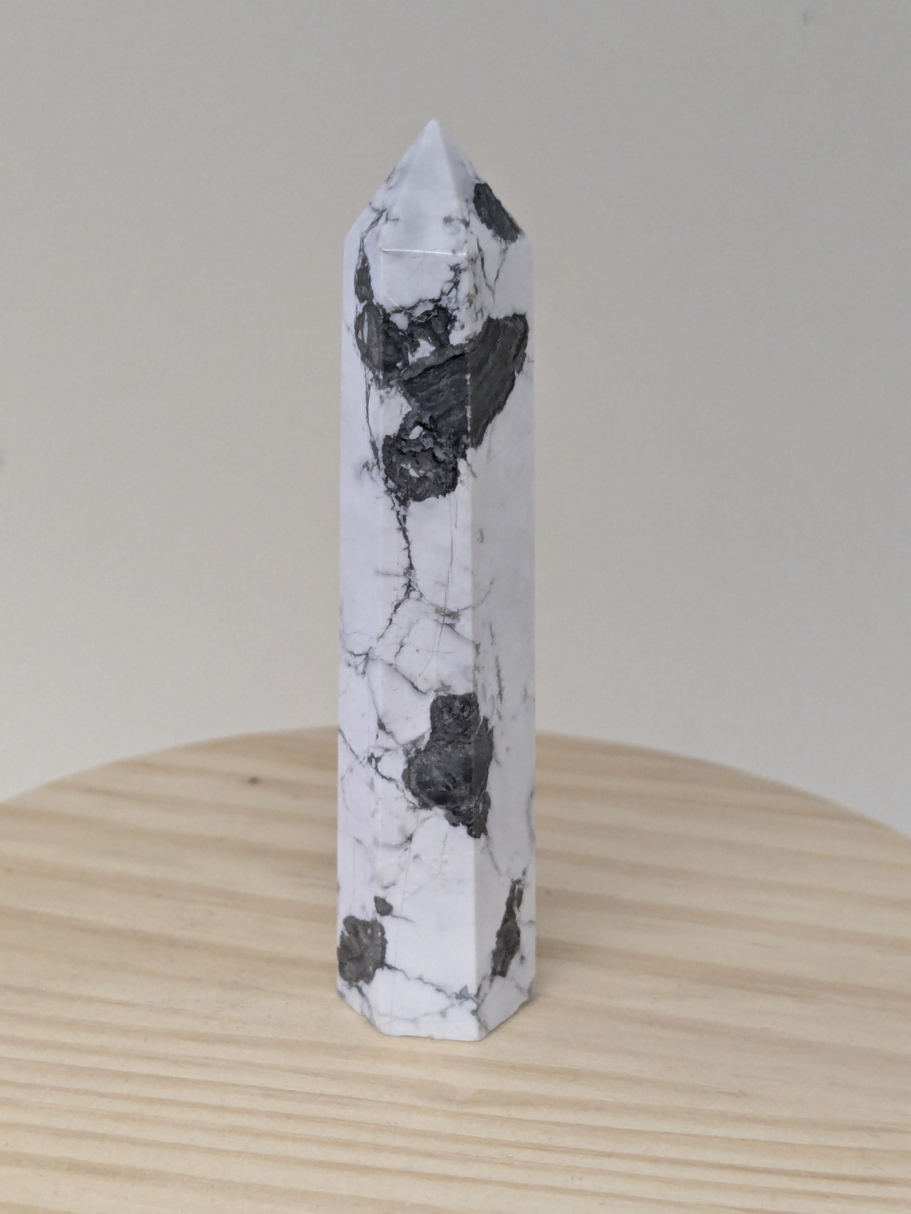 Howlite Crystal Point Tower