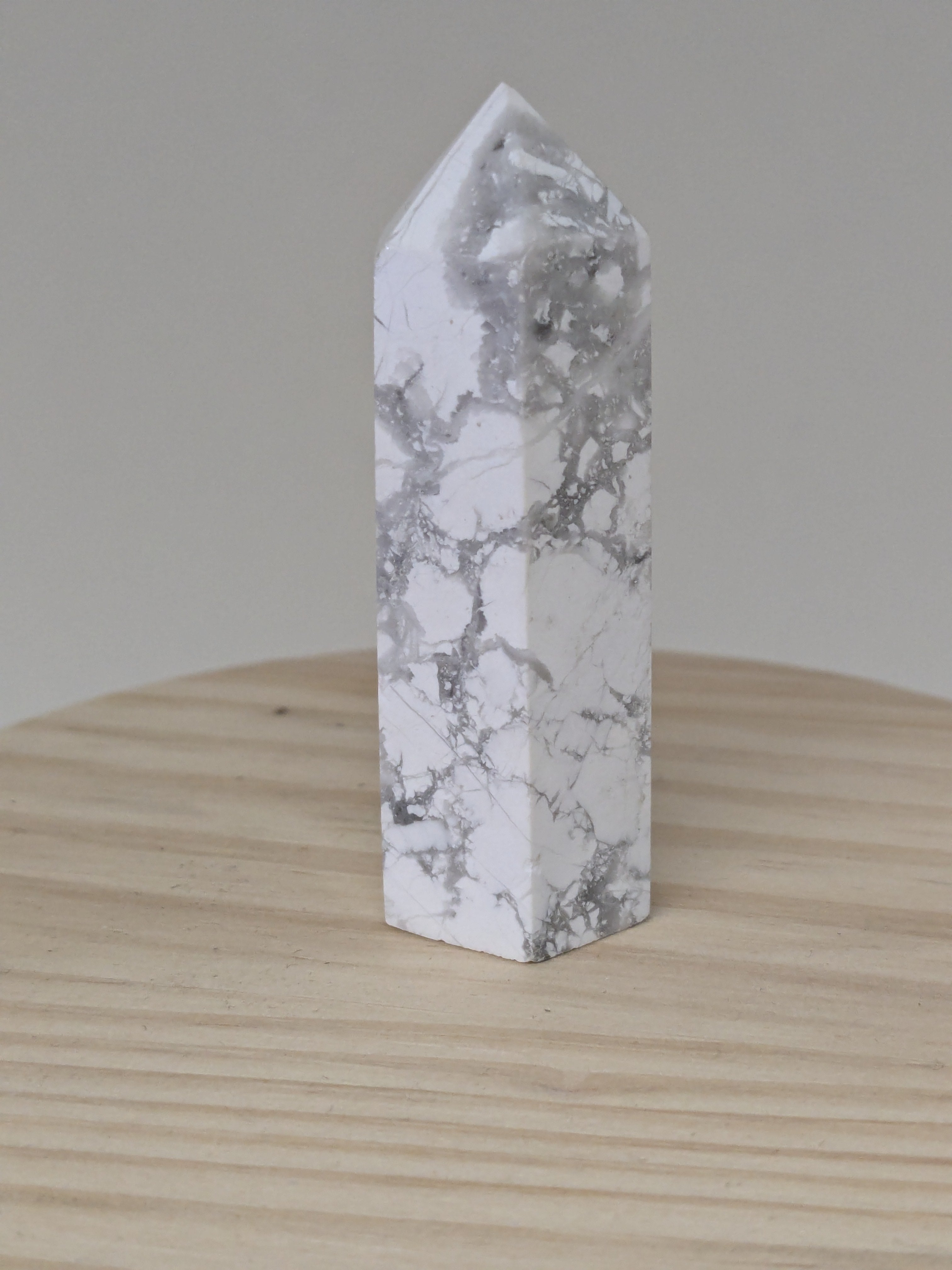 Howlite Crystal Point Tower