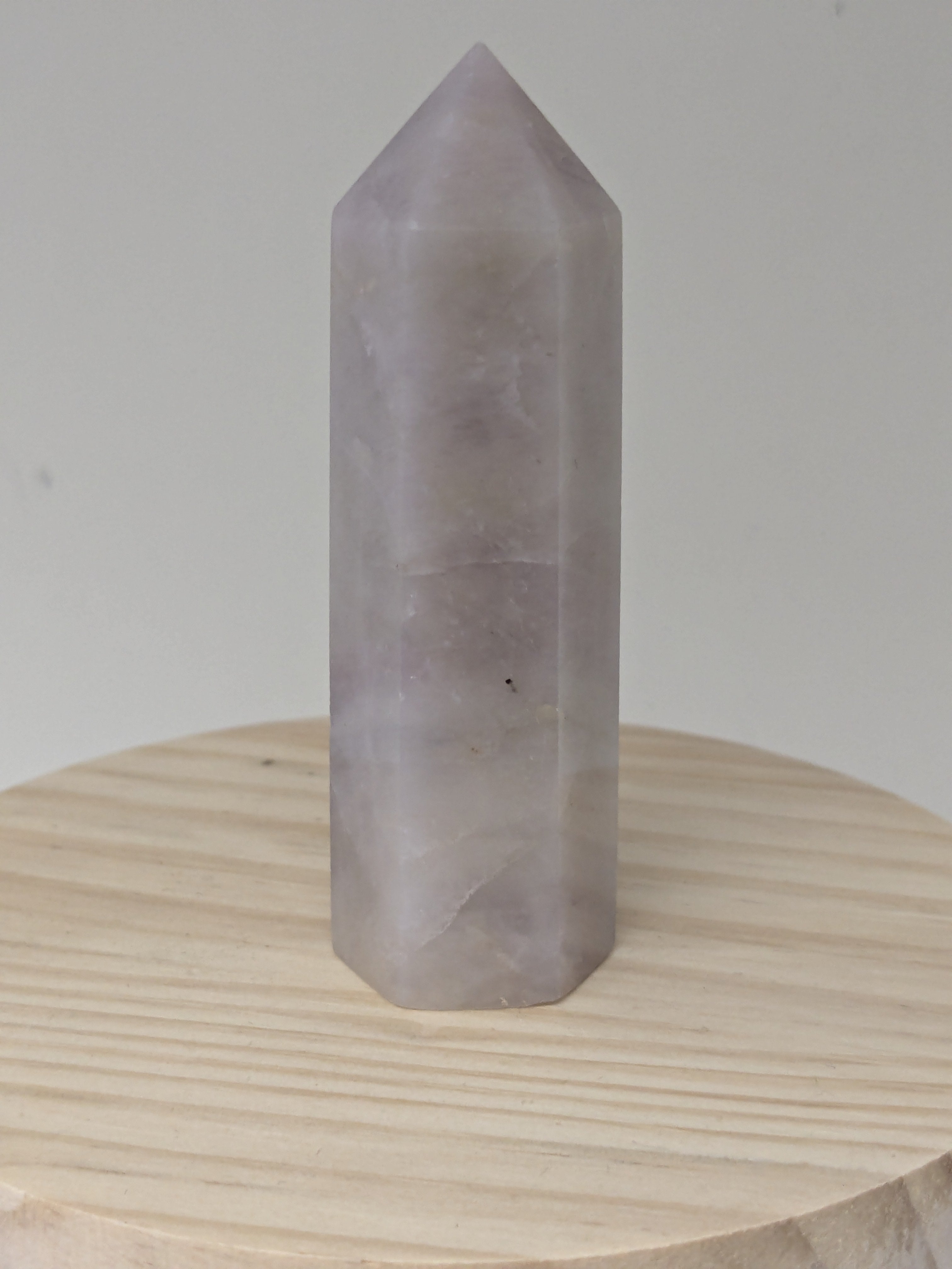 Lavender Rose Quartz Crystal Point Tower