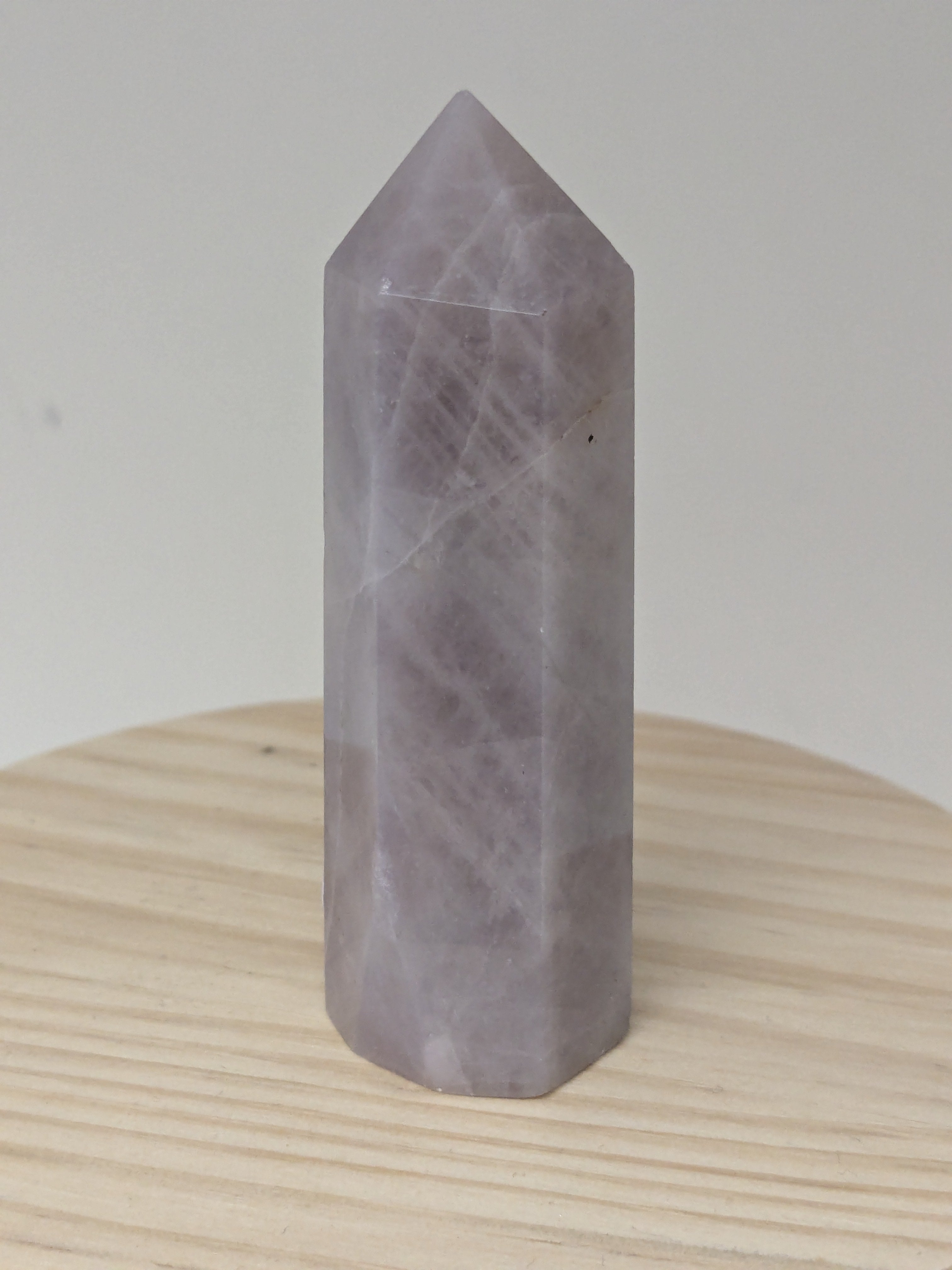 Lavender Rose Quartz Crystal Point Tower