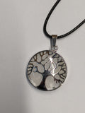 Clear Quartz Tree of Life Pendant Necklace