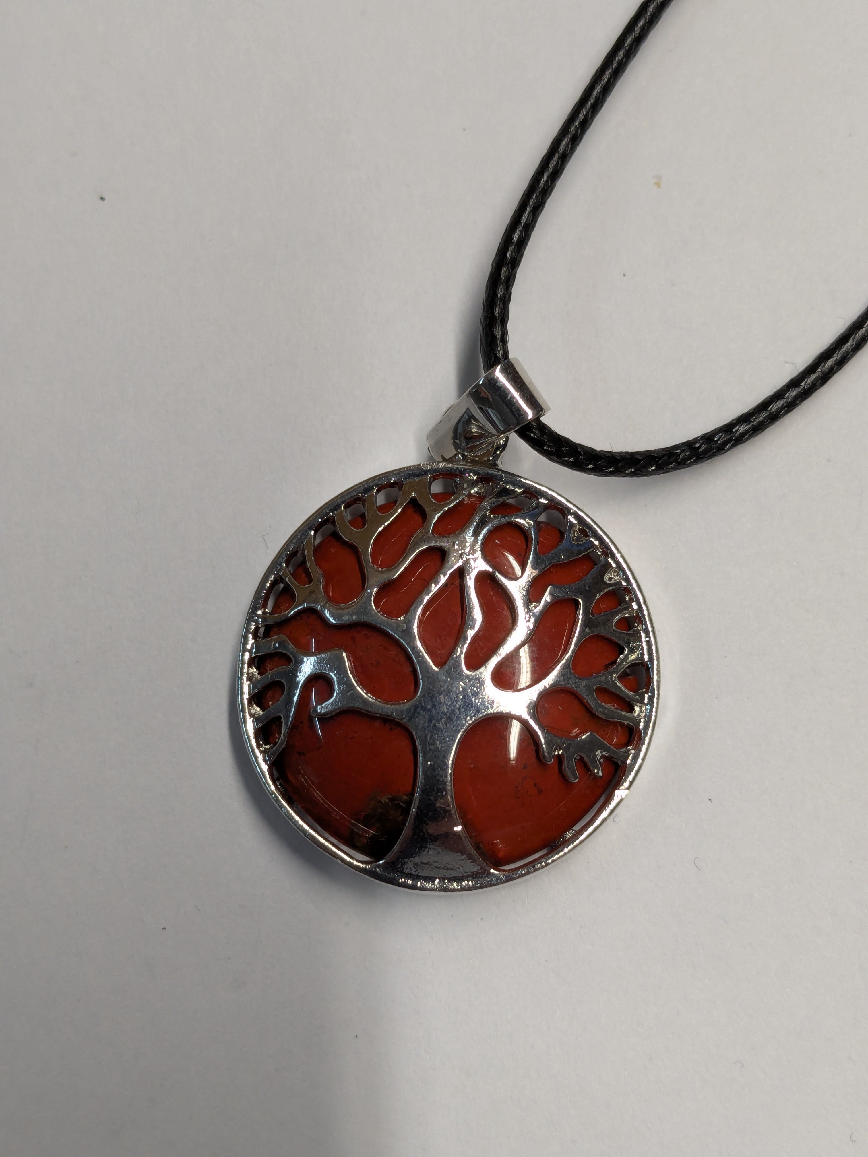 Red Jasper Tree of Life Pendant Necklace
