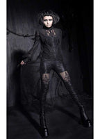 Punk Rave Macbeth Gothic Leggings - Mesh Panel & Corset Lace Detail