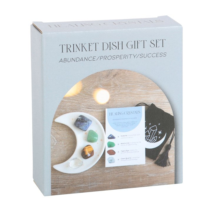 Success Crystal Set with Moon Trinket Dish