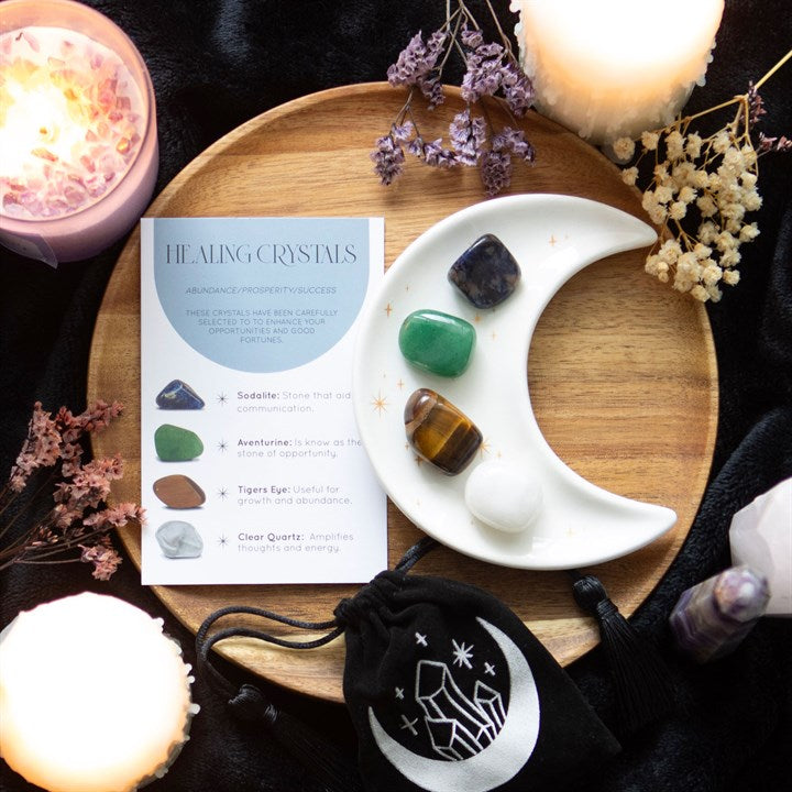 Success Crystal Set with Moon Trinket Dish