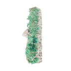 6in Ritual Wand Smudge Stick with White Sage, Abalone and Quartz