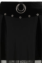 Banned Apparel Obsidian Sheer Mesh Split Skirt in Black