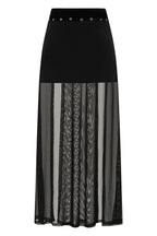 Banned Apparel Obsidian Sheer Mesh Split Skirt in Black